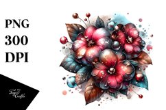 Glossy Shiny Impatiens Sublimation Clipart Product Image 1