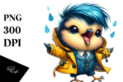 Cute Baby Bird with Cool Haircut, Transparent PNG Product Image 1