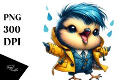 Cute Baby Bird with Cool Haircut, Transparent PNG Product Image 3