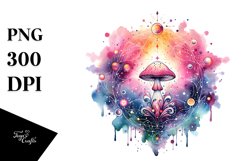 Magical Celestial Mushroom | Sublimation Clipart Product Image 3