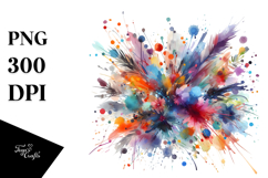 Colorful Brushstroke Summer Flower PNG Product Image 1