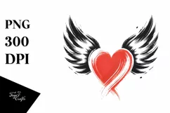 Heart with Wings, PNG Product Image 1