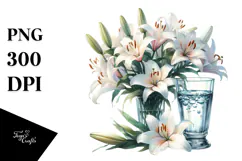 Watercolor Lily | Sublimation | Clipart Product Image 1