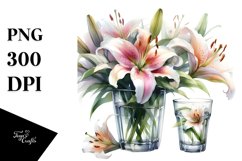 Watercolor Lily | Sublimation | Clipart Product Image 1