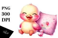Pink-ish Baby Duck, PNG Product Image 1
