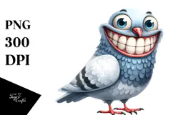 Funny Watercolor Dove Contempt Goofy Smile Product Image 1