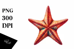 Colorful Whimsical Sea Star Sticker Clipart Product Image 3