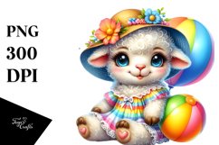 Cuddling Carousel Lamb PNG Product Image 1