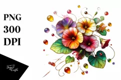 Watercolor Luxury Flower Splash Clipart Product Image 1