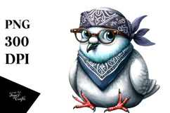 Funny Dove Bandana Fancy es | Sublimation Product Image 1