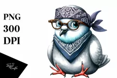Funny Dove Bandana Fancy es | Sublimation Product Image 1