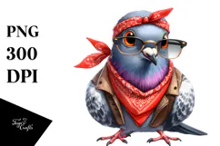 Funny Dove Bandana Fancy es | Sublimation Product Image 1
