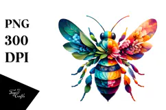 Abstract Vibrant Watercolor Bee, 20 oz Tumbler Product Image 1