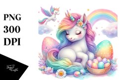 Colorful Pastel Baby Unicorn | Clipart Product Image 1