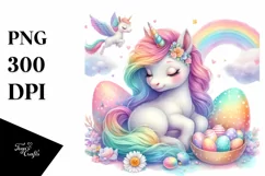 Colorful Pastel Baby Unicorn | Clipart Product Image 1