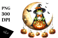 Frog in Halloween Costume, Transparent PNG Product Image 1