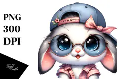 Cute Baby Bunny PNG Product Image 1
