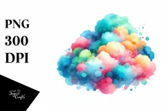 Colorful Cloud Baby Hummingbird | Clipart Product Image 3