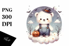 Cute Baby Polar Bear, Colorful PNG Product Image 1