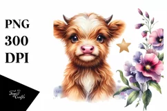 Sweet Pea Baby Highland Cow Smiling Product Image 1