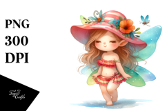 Colorful Fairy with Beachwear | Clipart Product Image 1
