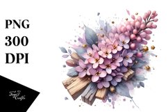 Shiny Lilac with Golden Insertions | Clipart Product Image 3