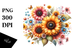 Colorfull Horizontal Sunflower Product Image 1