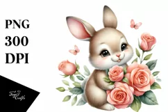 Easter Bunny Egg Flower, Clipart |T-shirt, Mug PNG Product Image 8