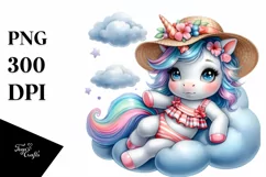 Cute Baby Unicorn Beachwear from Lofty Cloud | Clipart Product Image 1