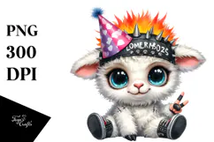 Energetic Baby Lamb PNG Product Image 1