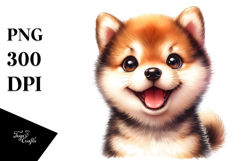 Happy Baby Shiba Inu, Clipart PNG Product Image 1