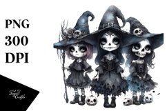 Washed Watercolor Gothic Witch PNG Product Image 3