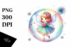 Colorful Cute Fairy Twirling in a Bubble Product Image 3