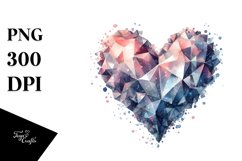 Washed Heart PNG Product Image 1