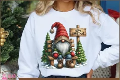 Christmas Gnome png, Happy Christmas gnome sublimation png Product Image 7