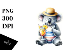 Koala Wearing Beachwear, Transparent PNG Product Image 1