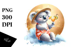 Koala Wearing Beachwear, Transparent PNG Product Image 1