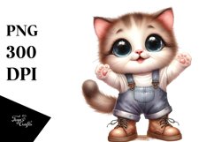 Expressive Baby Cat Standing Up | Clipart Product Image 3