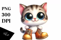 Cute Baby Cat with Big Eyes PNG Product Image 3