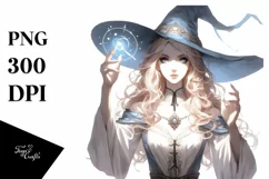 Simple Sorceress Digital Painting PNG Product Image 1