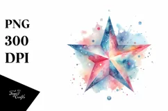 Colorful Abstract Star with Pastel Touch PNG Product Image 3