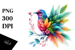 Vibrant Watercolor Bird Abstract, 20 oz Tumbler Product Image 1