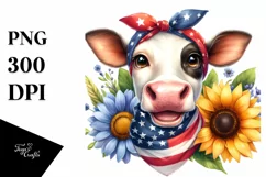 Cow Portrait with Housewife Bandana Product Image 3