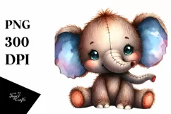 Vibrant Colorful Baby Plush Elephant | Sewed | Smile Product Image 1
