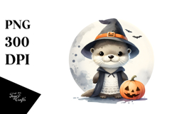Simple Baby Otter, Halloween PNG Product Image 1