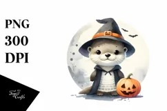 Simple Baby Otter, Halloween PNG Product Image 3