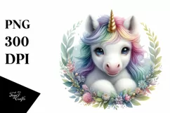 detailed baby unicorn image, Transparent PNG Product Image 1