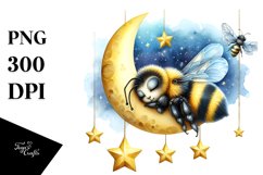 Vibrant Sleeping Baby Bee | Sublimation Product Image 1