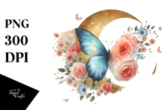 Cute Spring Butterfly PNG Product Image 1