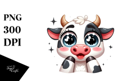 Cute Cartoon Cow PNG Product Image 1